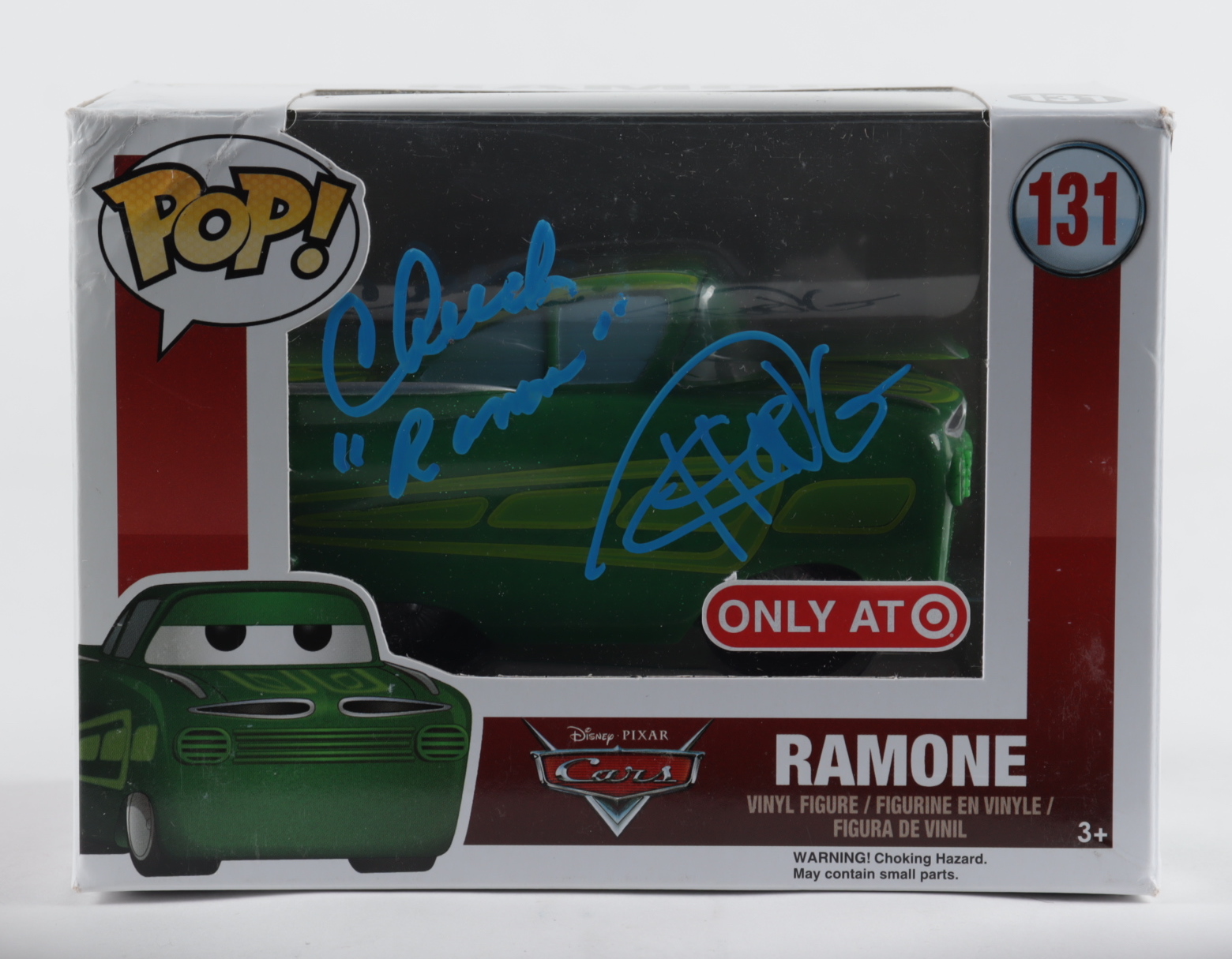 Cheech Marin & Tommy Chong Signed "Cars" #131 Ramone Funko Pop! Vinyl Figure Inscribed "Ramone" (Beckett Hologram) (See Description) at PristineAuction.com Cheech Marin & Tommy Chong Signed "Cars" #131 Ramone Funko Pop! Vinyl Figure Inscribed "Ramone" (Beckett Hologram) (See Description) at PristineAuction.com