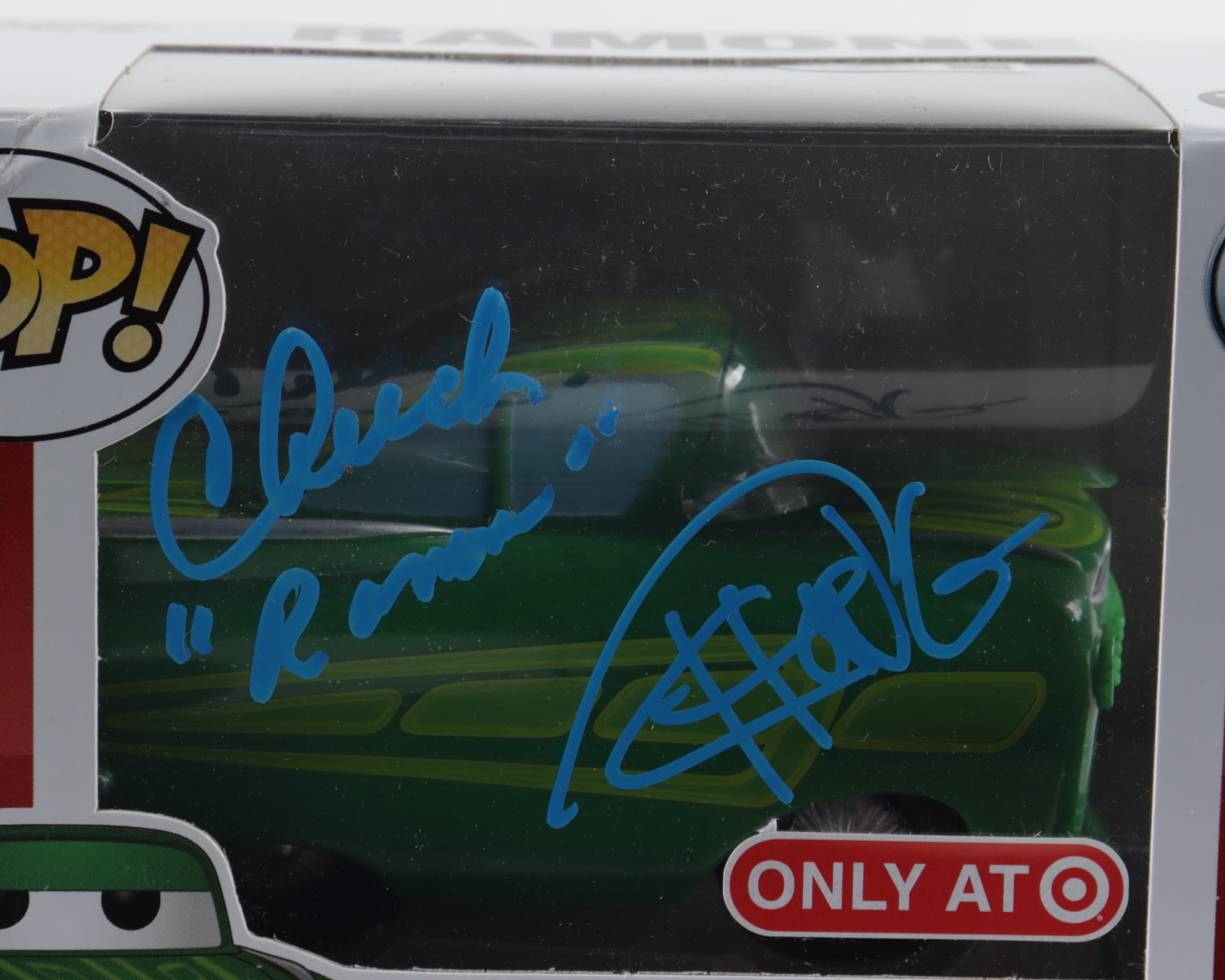 Cheech Marin & Tommy Chong Signed "Cars" #131 Ramone Funko Pop! Vinyl Figure Inscribed "Ramone" (Beckett Hologram) (See Description) at PristineAuction.com Cheech Marin & Tommy Chong Signed "Cars" #131 Ramone Funko Pop! Vinyl Figure Inscribed "Ramone" (Beckett Hologram) (See Description) at PristineAuction.com
