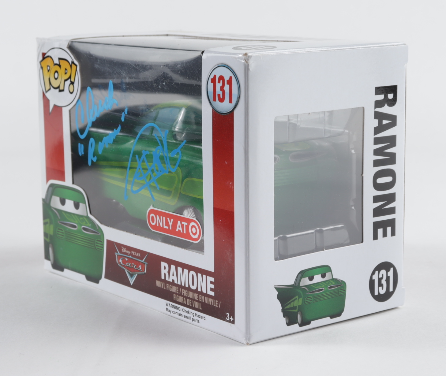 Cheech Marin & Tommy Chong Signed "Cars" #131 Ramone Funko Pop! Vinyl Figure Inscribed "Ramone" (Beckett Hologram) (See Description) at PristineAuction.com Cheech Marin & Tommy Chong Signed "Cars" #131 Ramone Funko Pop! Vinyl Figure Inscribed "Ramone" (Beckett Hologram) (See Description) at PristineAuction.com