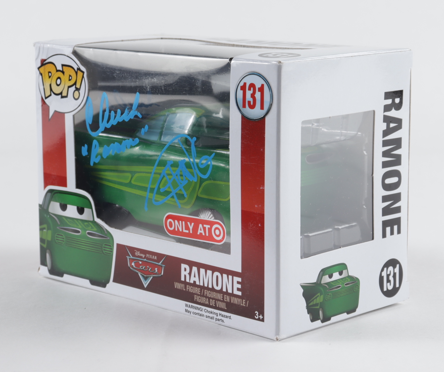 Cheech Marin & Tommy Chong Signed "Cars" #131 Ramone Funko Pop! Vinyl Figure Inscribed "Ramone" (Beckett Hologram) (See Description) at PristineAuction.com Cheech Marin & Tommy Chong Signed "Cars" #131 Ramone Funko Pop! Vinyl Figure Inscribed "Ramone" (Beckett Hologram) (See Description) at PristineAuction.com