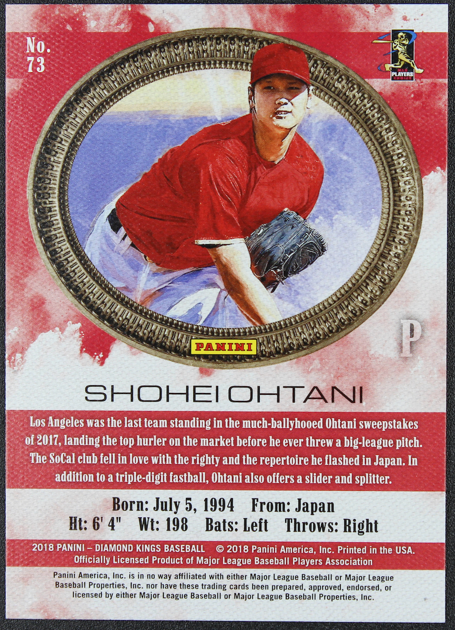 Shohei Ohtani 2018 Diamond Kings #73 RC at PristineAuction.com Shohei Ohtani 2018 Diamond Kings #73 RC at PristineAuction.com