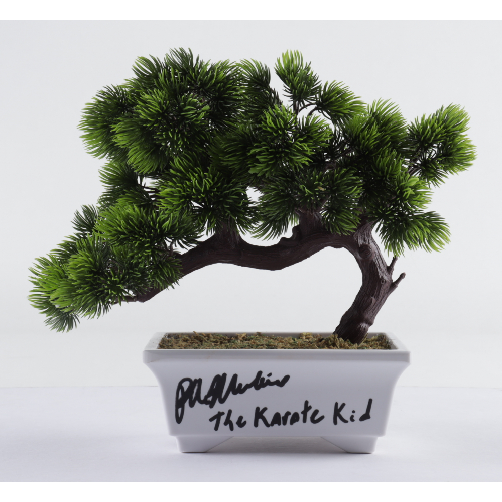Ralph Macchio Signed "The Karate Kid" Artificial Bonsai Tree Inscribed