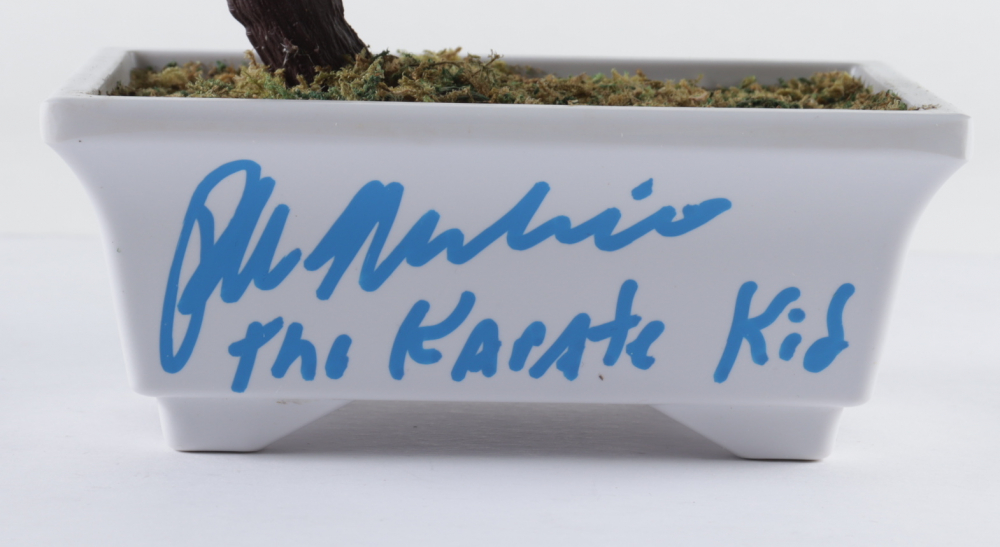 Ralph Macchio Signed "The Karate Kid" Artificial Bonsai Tree Inscribed