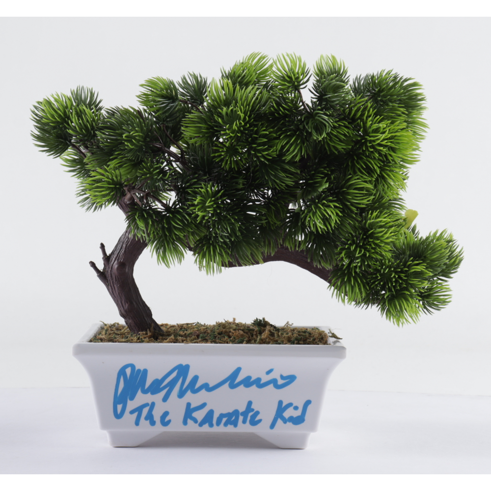 Ralph Macchio Signed "The Karate Kid" Artificial Bonsai Tree Inscribed