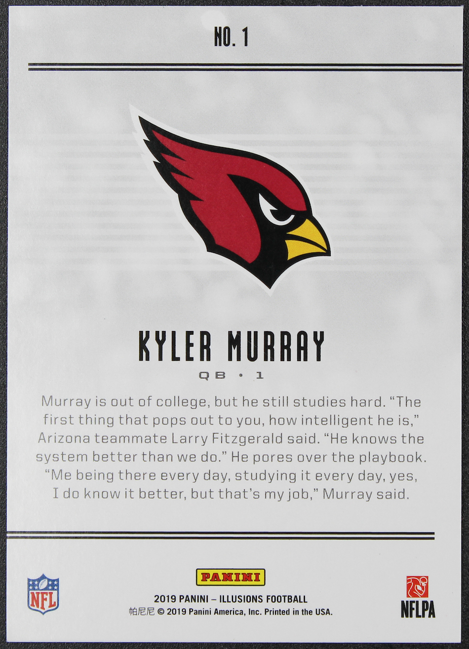 Kyler Murray 2019 Panini Illusions #1 RC at PristineAuction.com Kyler Murray 2019 Panini Illusions #1 RC at PristineAuction.com