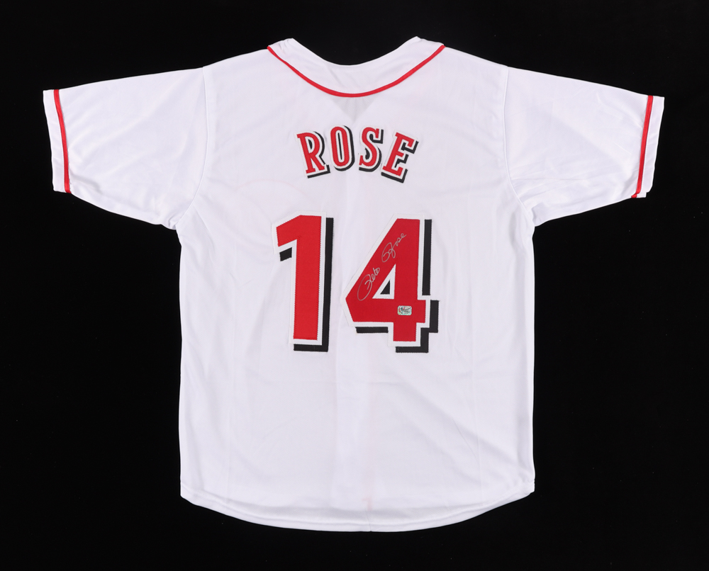 Pete Rose Signed Jersey (Rose Hologram) at PristineAuction.com Pete Rose Signed Jersey (Rose Hologram) at PristineAuction.com