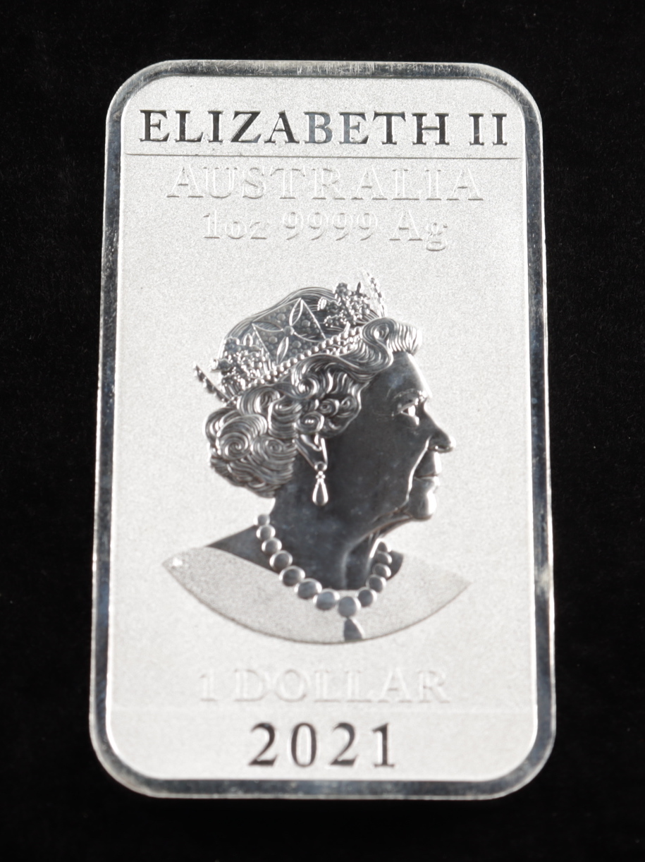 1 Oz .999 Fine Silver Elizabeth II Australia Silver Bullion Bar at PristineAuction.com 1 Oz .999 Fine Silver Elizabeth II Australia Silver Bullion Bar at PristineAuction.com