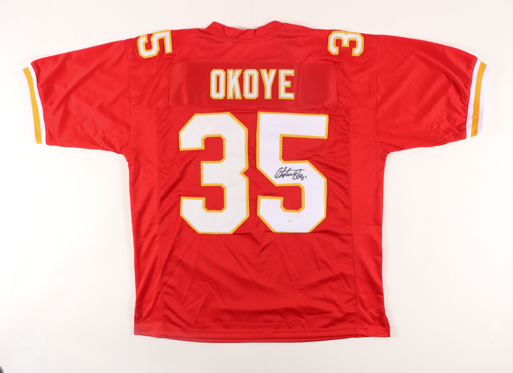 Christian Okoye Signed Jersey (JSA COA) at PristineAuction.com Christian Okoye Signed Jersey (JSA COA) at PristineAuction.com