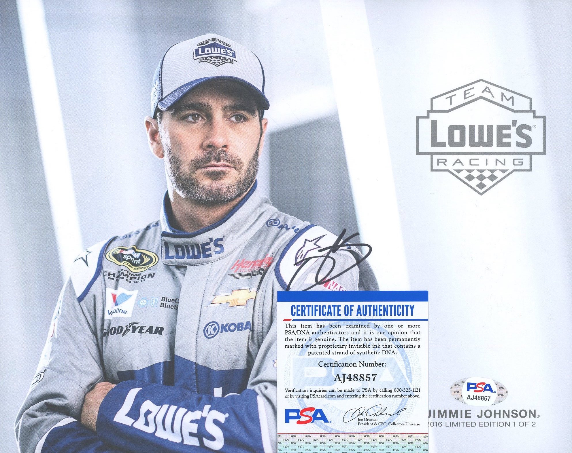 Jimmie Johnson Signed NASCAR 8x10 Photo (PSA) at PristineAuction.com Jimmie Johnson Signed NASCAR 8x10 Photo (PSA) at PristineAuction.com