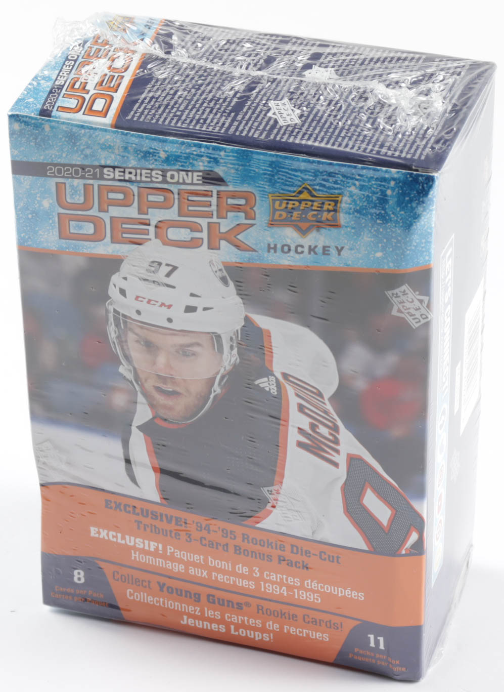 2020-21 Upper Deck Series 1 Hockey Box with (11) Packs at PristineAuction.com 2020-21 Upper Deck Series 1 Hockey Box with (11) Packs at PristineAuction.com