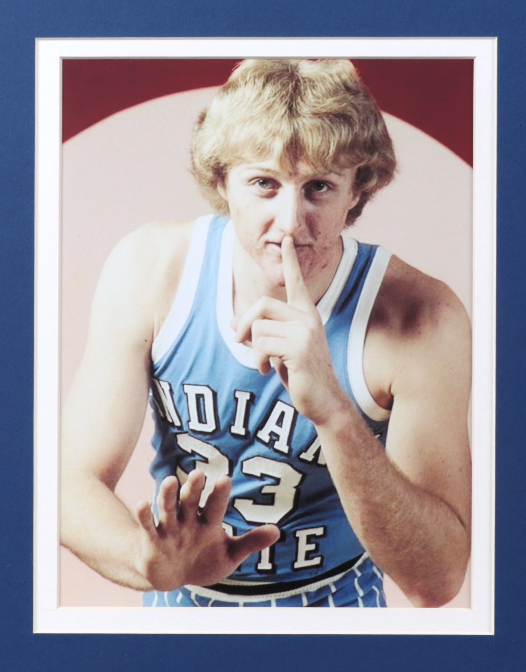 Larry Bird Signed 32x36 Custom Framed Jersey Display with Indiana State Sycamores Pin (PSA Hologram) at PristineAuction.com Larry Bird Signed 32x36 Custom Framed Jersey Display with Indiana State Sycamores Pin (PSA Hologram) at PristineAuction.com