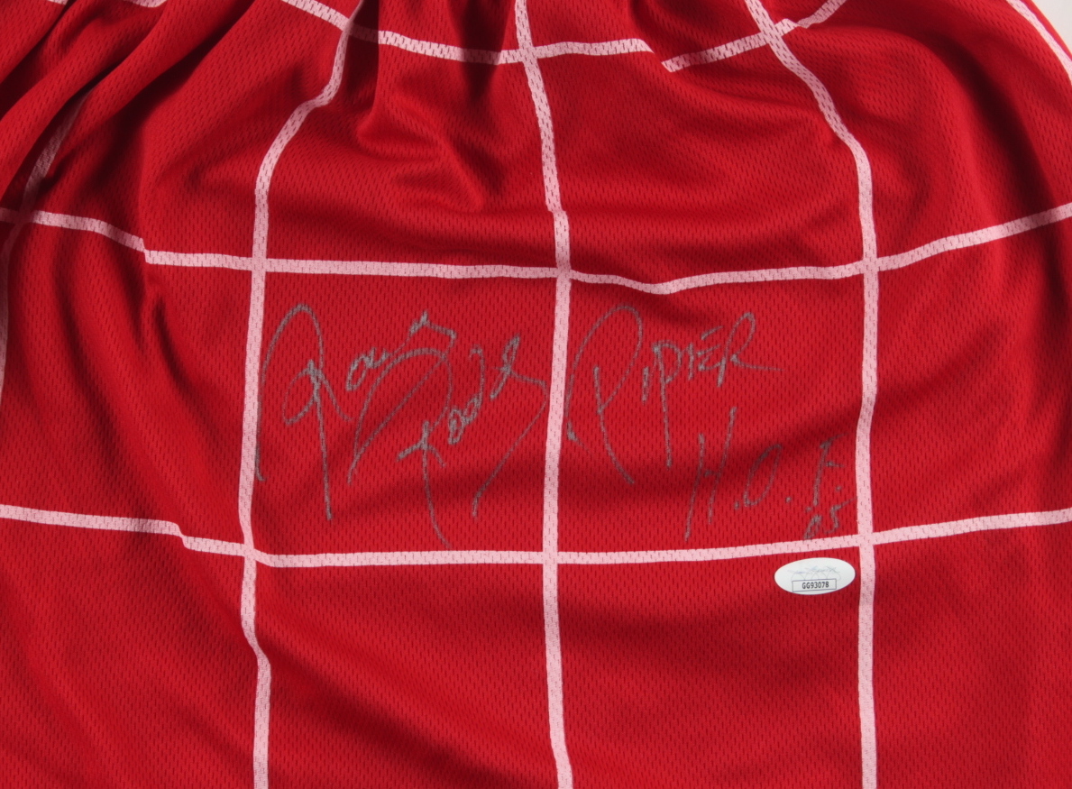 "Rowdy" Roddy Piper Signed Kilt Inscribed "HOF 05" (JSA COA) at PristineAuction.com "Rowdy" Roddy Piper Signed Kilt Inscribed "HOF 05" (JSA COA) at PristineAuction.com