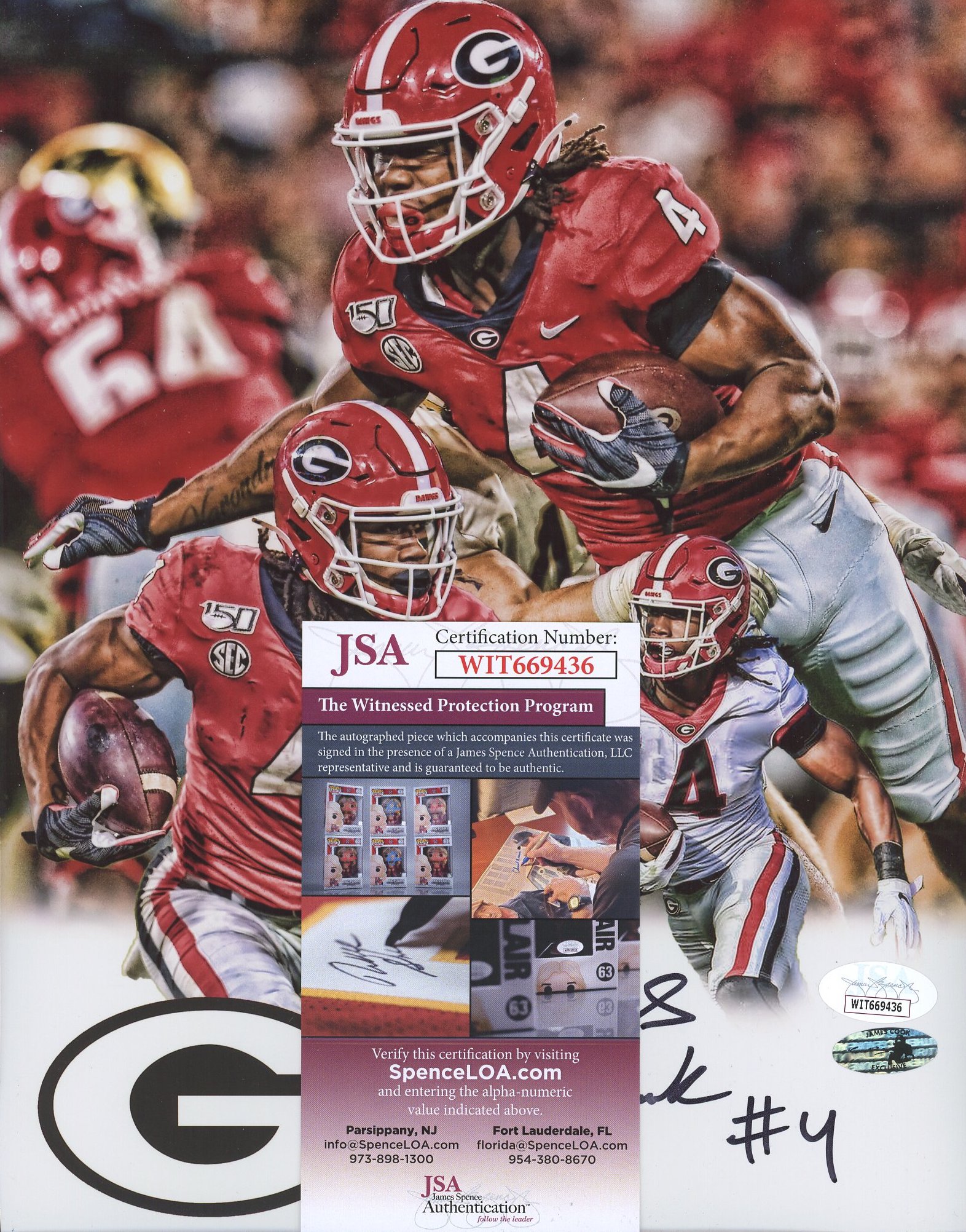 James Cook Signed Georgia Bulldogs 8x10 Photo (JSA COA & Cook Hologram) at PristineAuction.com James Cook Signed Georgia Bulldogs 8x10 Photo (JSA COA & Cook Hologram) at PristineAuction.com