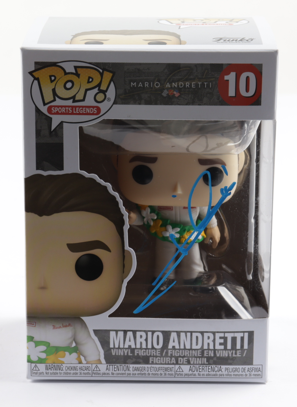 Mario Andretti Signed Mario Andretti #10 Funko Pop! Vinyl Figure (PSA) at PristineAuction.com Mario Andretti Signed Mario Andretti #10 Funko Pop! Vinyl Figure (PSA) at PristineAuction.com