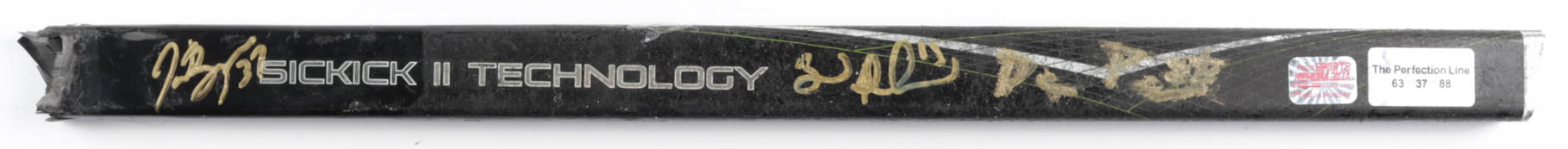 Brad Marchand, Patrice Bergeron & David Pastrnak Signed Hockey Stick Shaft Piece (The Perfection Line COA) (See Description) at PristineAuction.com Brad Marchand, Patrice Bergeron & David Pastrnak Signed Hockey Stick Shaft Piece (The Perfection Line COA) (See Description) at PristineAuction.com