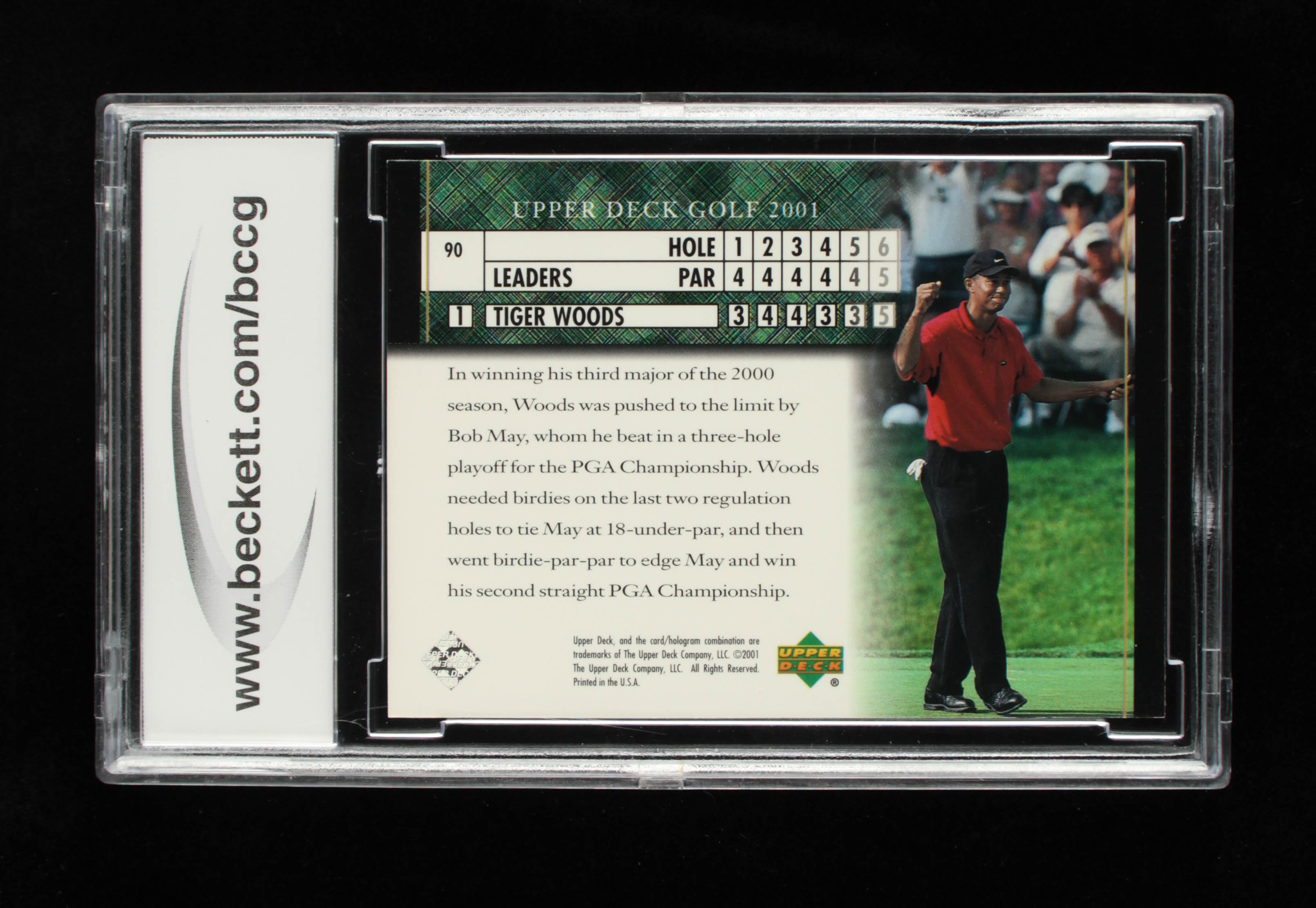 Tiger Woods 2001 Upper Deck #90 (BCCG 10) at PristineAuction.com Tiger Woods 2001 Upper Deck #90 (BCCG 10) at PristineAuction.com
