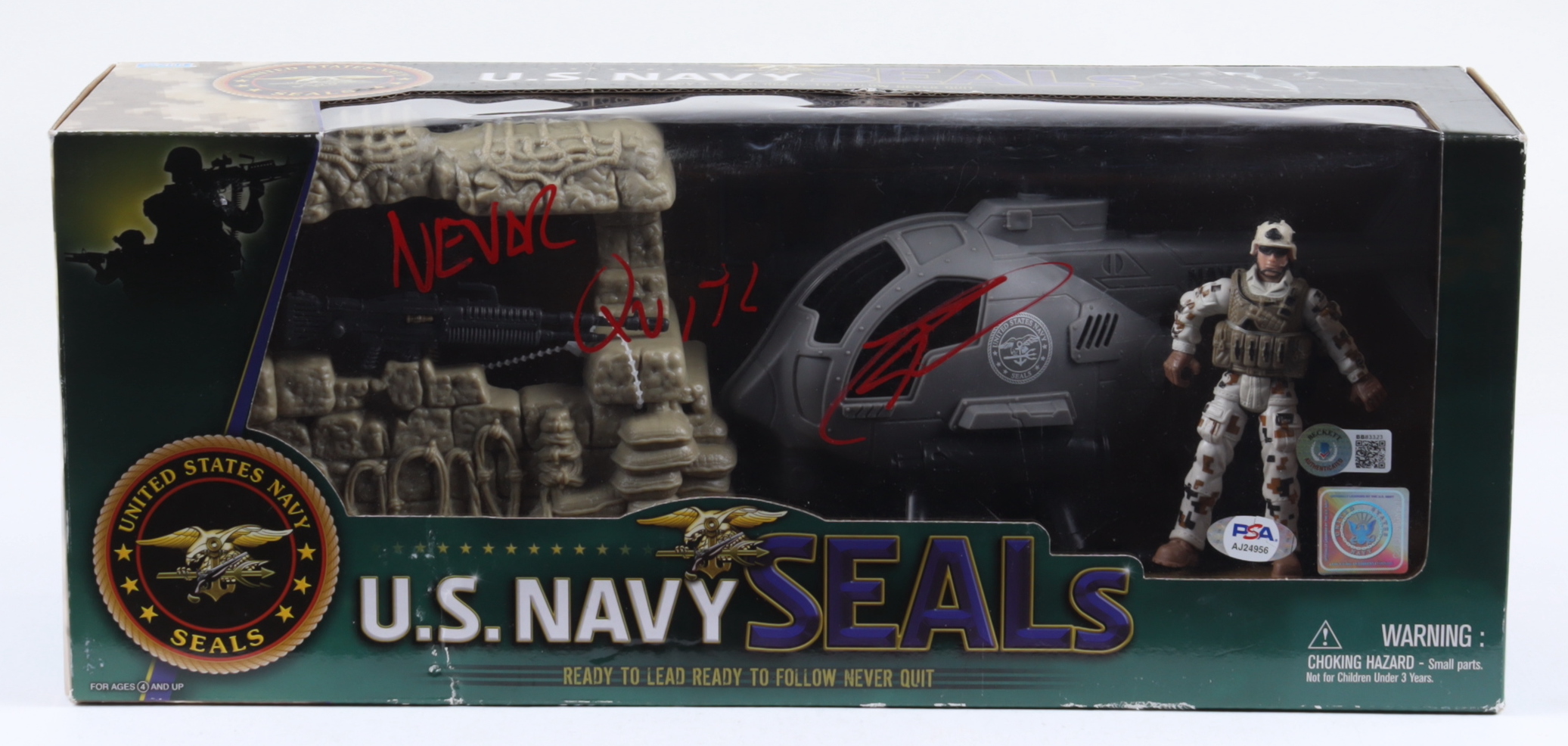 Robert O'Neill Signed "U.S. Navy Seals" Figurine Playset Inscribed "Never Quit!" (Beckett) at PristineAuction.com Robert O'Neill Signed "U.S. Navy Seals" Figurine Playset Inscribed "Never Quit!" (Beckett) at PristineAuction.com