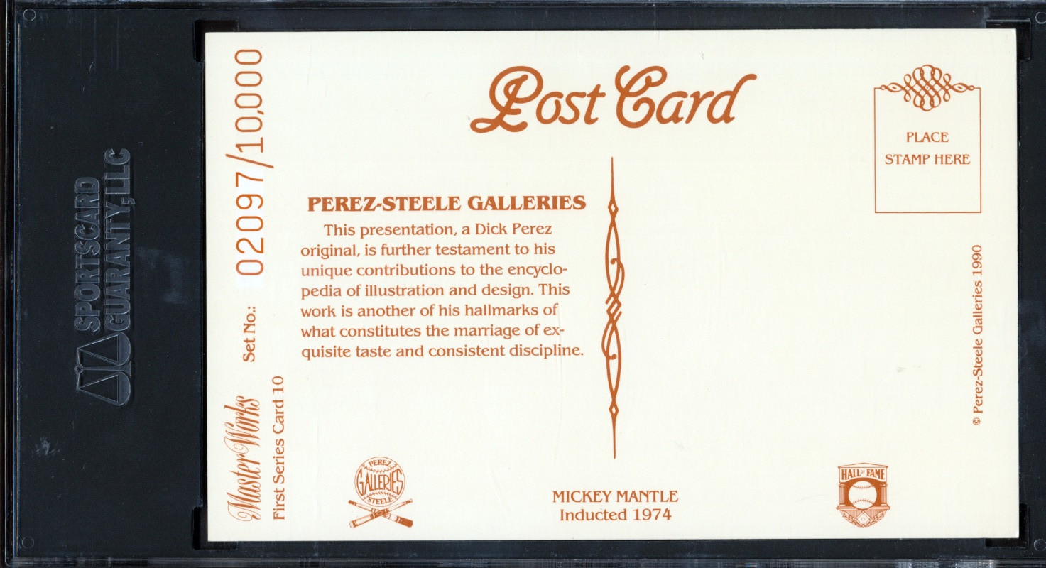 Mickey Mantle Signed LE 1990-92 Perez-Steele Master Works #10 / Original Drawing (SGC) at PristineAuction.com Mickey Mantle Signed LE 1990-92 Perez-Steele Master Works #10 / Original Drawing (SGC) at PristineAuction.com