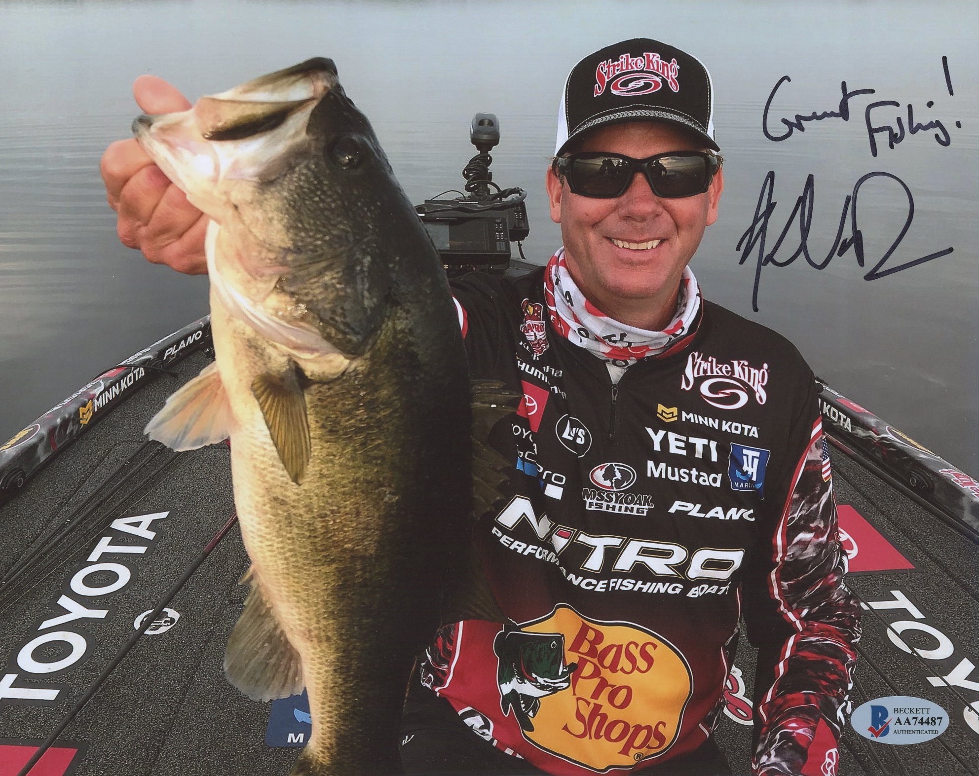 Kevin VanDam Signed 8x10 Photo Inscribed "Great Fishing!" (Beckett COA) at PristineAuction.com Kevin VanDam Signed 8x10 Photo Inscribed "Great Fishing!" (Beckett COA) at PristineAuction.com