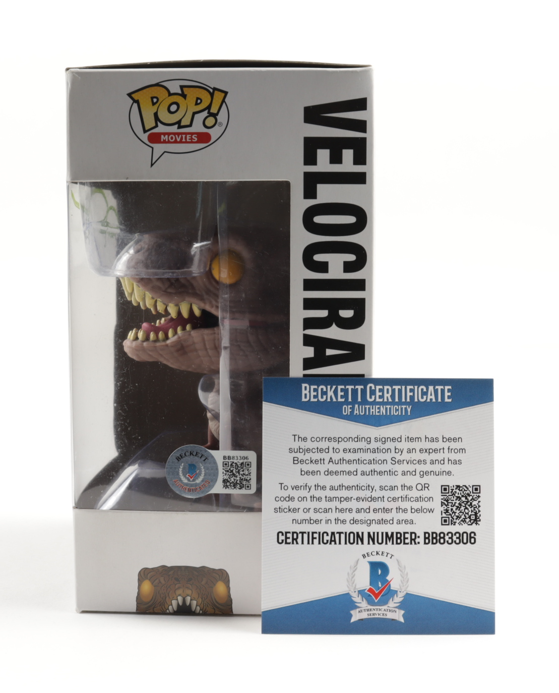 John Rosengarnt Signed "Jurassic Park" Velociraptor #549 25th Anniversary Funko Pop! Vinyl Figure (Beckett COA) at PristineAuction.com John Rosengarnt Signed "Jurassic Park" Velociraptor #549 25th Anniversary Funko Pop! Vinyl Figure (Beckett COA) at PristineAuction.com