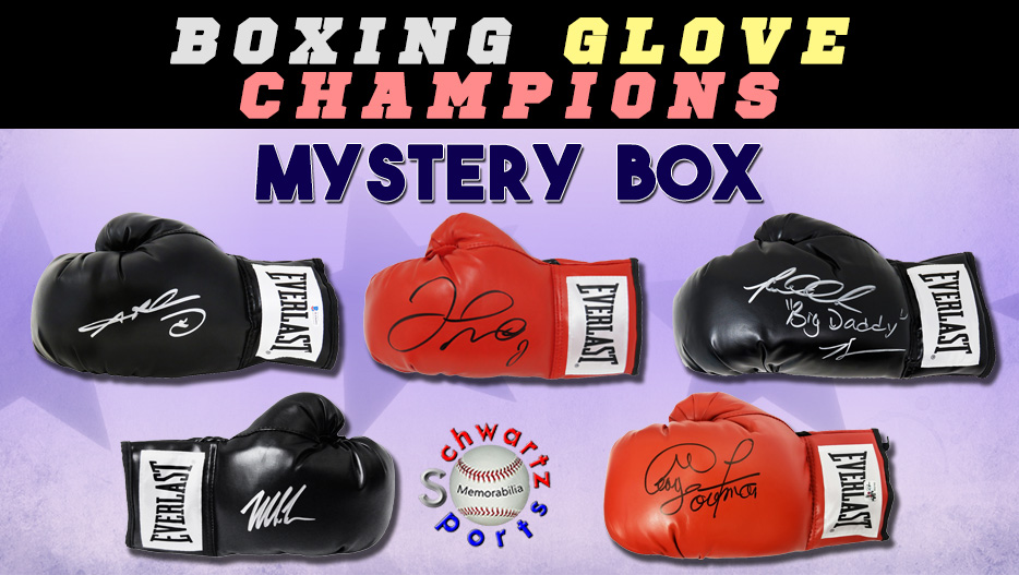 Schwartz Sports Boxing Champions Signed Boxing Glove Mystery Box - Champions Edition Series 4 (Limited to 100) at PristineAuction.com Schwartz Sports Boxing Champions Signed Boxing Glove Mystery Box - Champions Edition Series 4 (Limited to 100) at PristineAuction.com