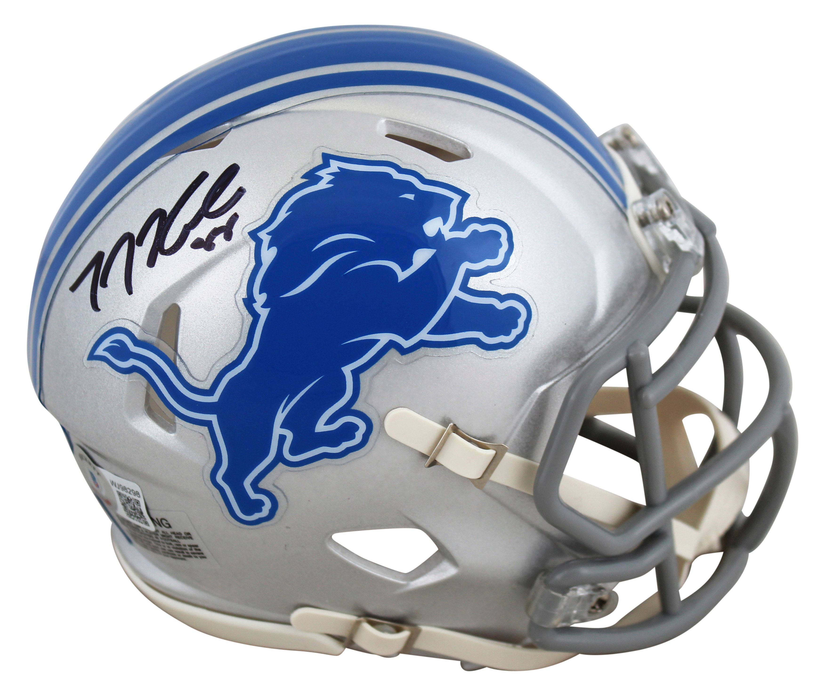 T. J. Hockenson Signed Lions Speed Mini Helmet (Beckett) at PristineAuction.com T. J. Hockenson Signed Lions Speed Mini Helmet (Beckett) at PristineAuction.com