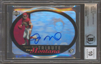 Joe Montana Signed 1996 SPx #UDT19 Tribute (BGS | Auto 10) at PristineAuction.com