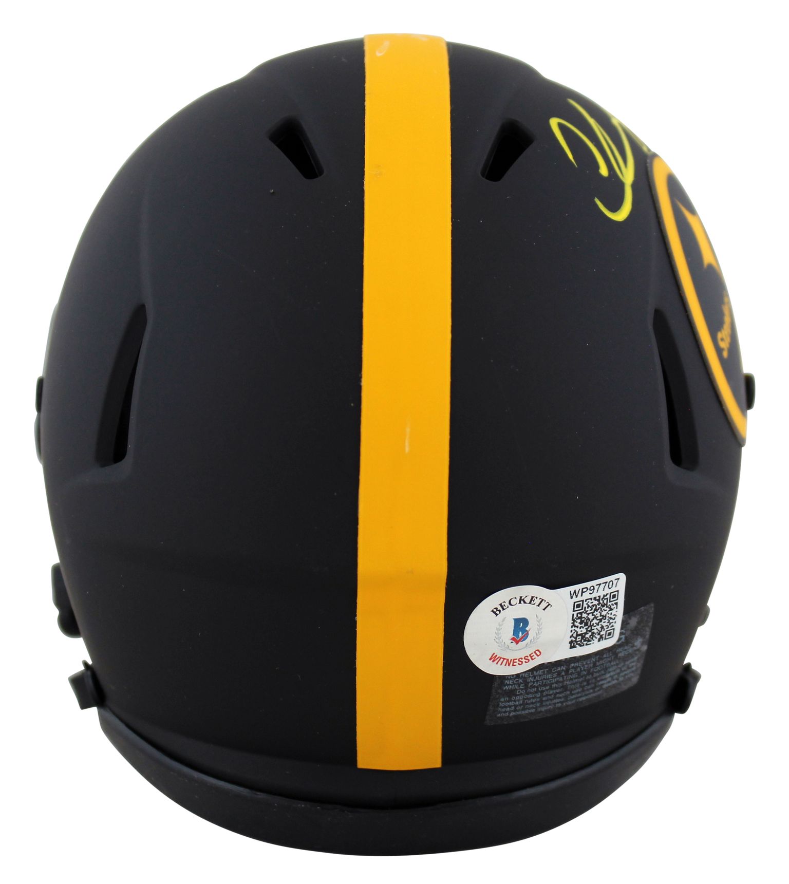 Chase Claypool Signed Steelers Eclipse Alternate Speed Mini Helmet (Beckett) at PristineAuction.com Chase Claypool Signed Steelers Eclipse Alternate Speed Mini Helmet (Beckett) at PristineAuction.com