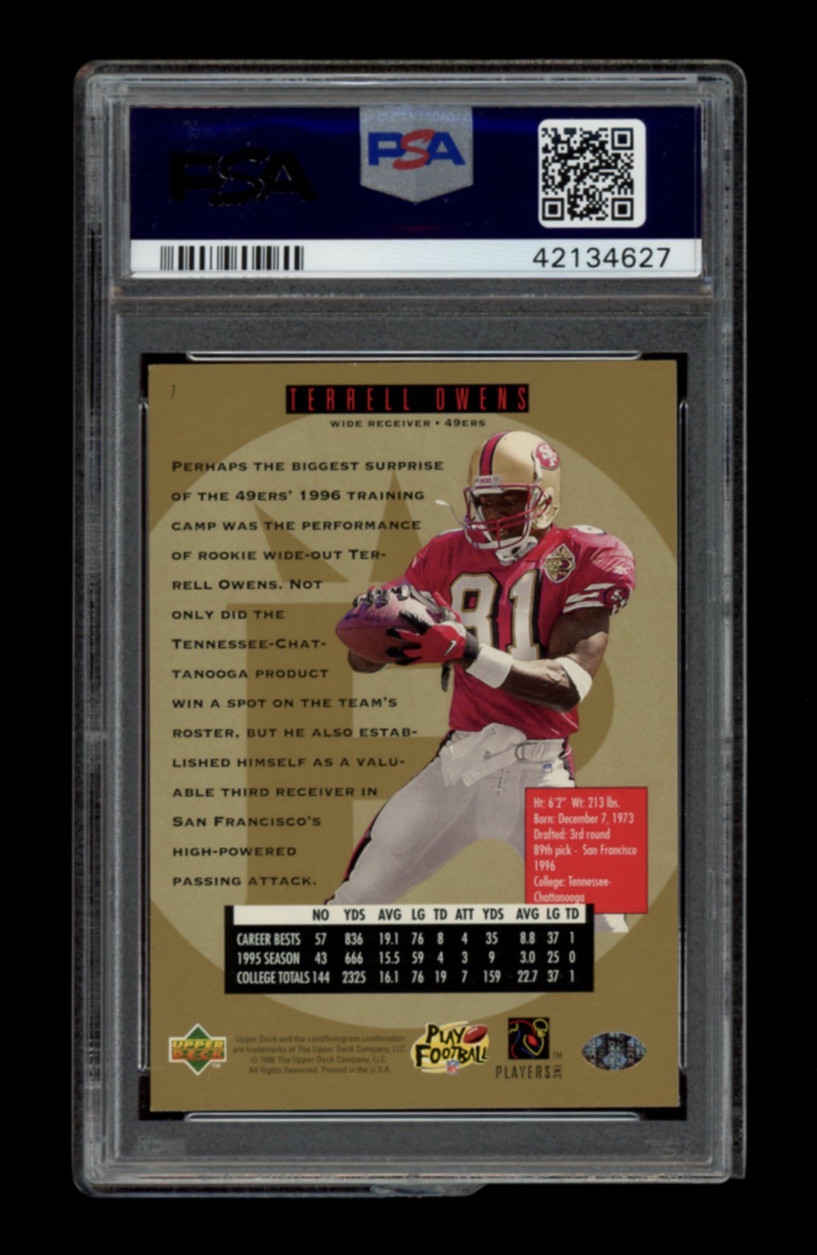 Terrell Owens 1996 SP #7 RC (PSA 7) at PristineAuction.com Terrell Owens 1996 SP #7 RC (PSA 7) at PristineAuction.com