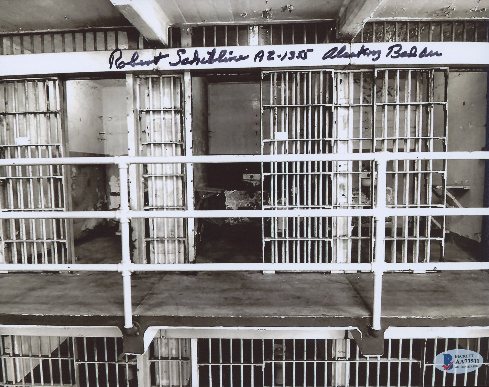 Robert Schibline Signed 8x10 Photo Inscribed "AZ-1355, Alcatraz Bad*ss" (Beckett COA) at PristineAuction.com Robert Schibline Signed 8x10 Photo Inscribed "AZ-1355, Alcatraz Bad*ss" (Beckett COA) at PristineAuction.com