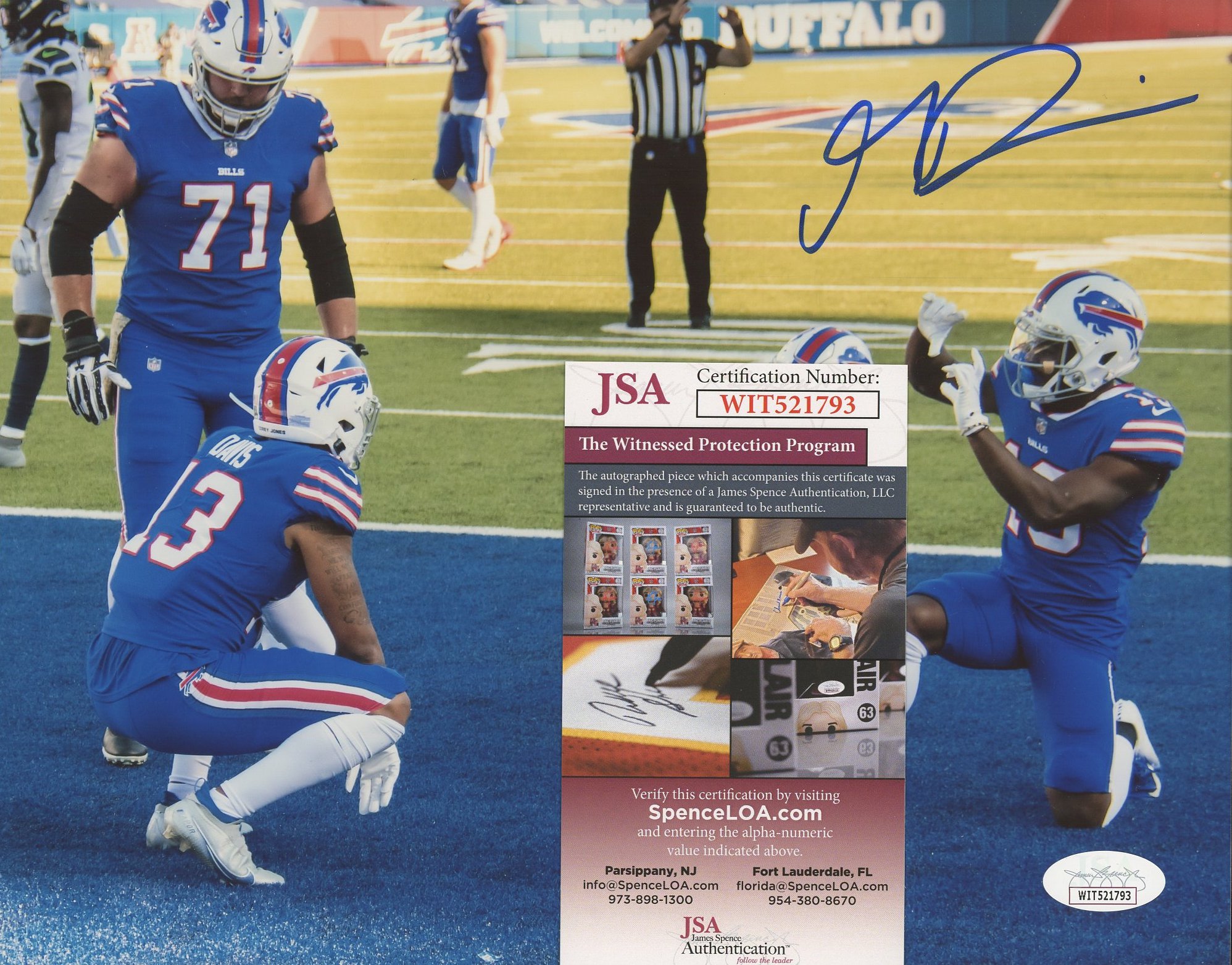 Gabriel Davis Signed Bills 8x10 Photo (JSA) at PristineAuction.com Gabriel Davis Signed Bills 8x10 Photo (JSA) at PristineAuction.com