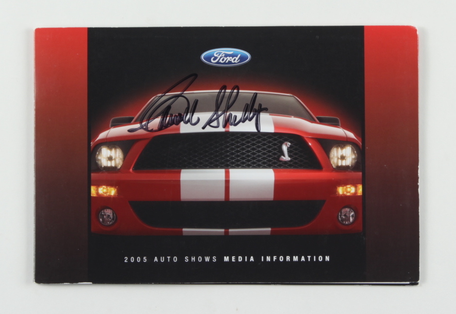 Carroll Shelby Signed 2005 Ford Auto Shows Media Booklet (Beckett) at PristineAuction.com Carroll Shelby Signed 2005 Ford Auto Shows Media Booklet (Beckett) at PristineAuction.com