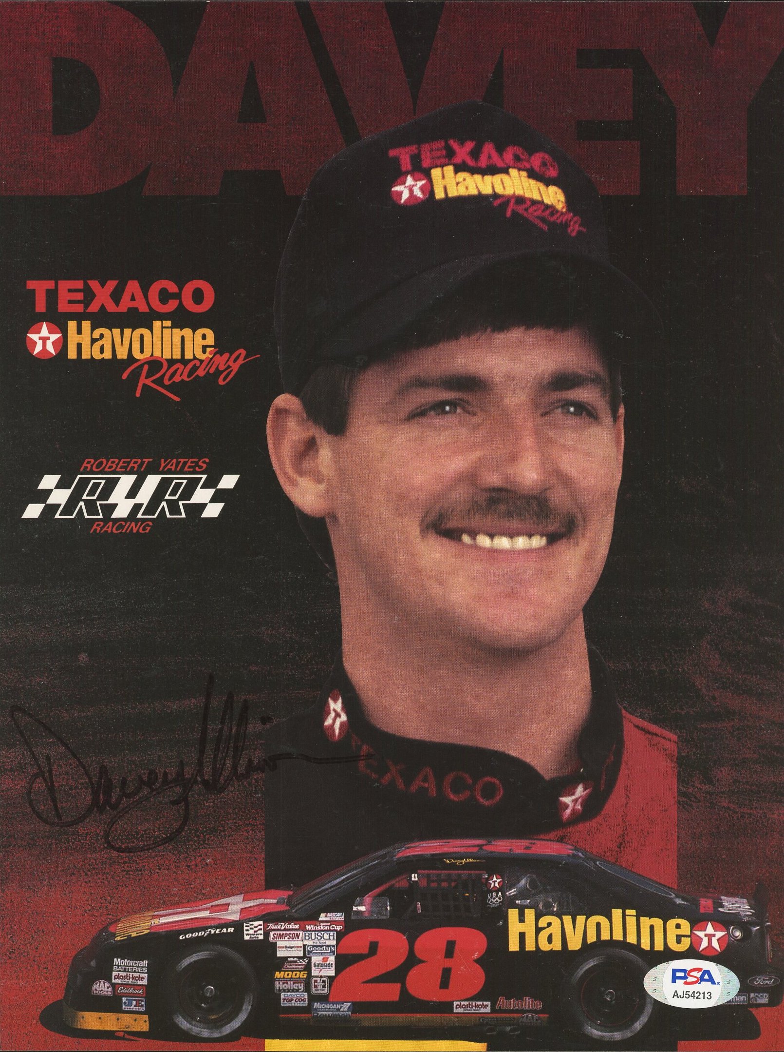 Davey Allison Signed 8x11 Photo (PSA COA) at PristineAuction.com Davey Allison Signed 8x11 Photo (PSA COA) at PristineAuction.com