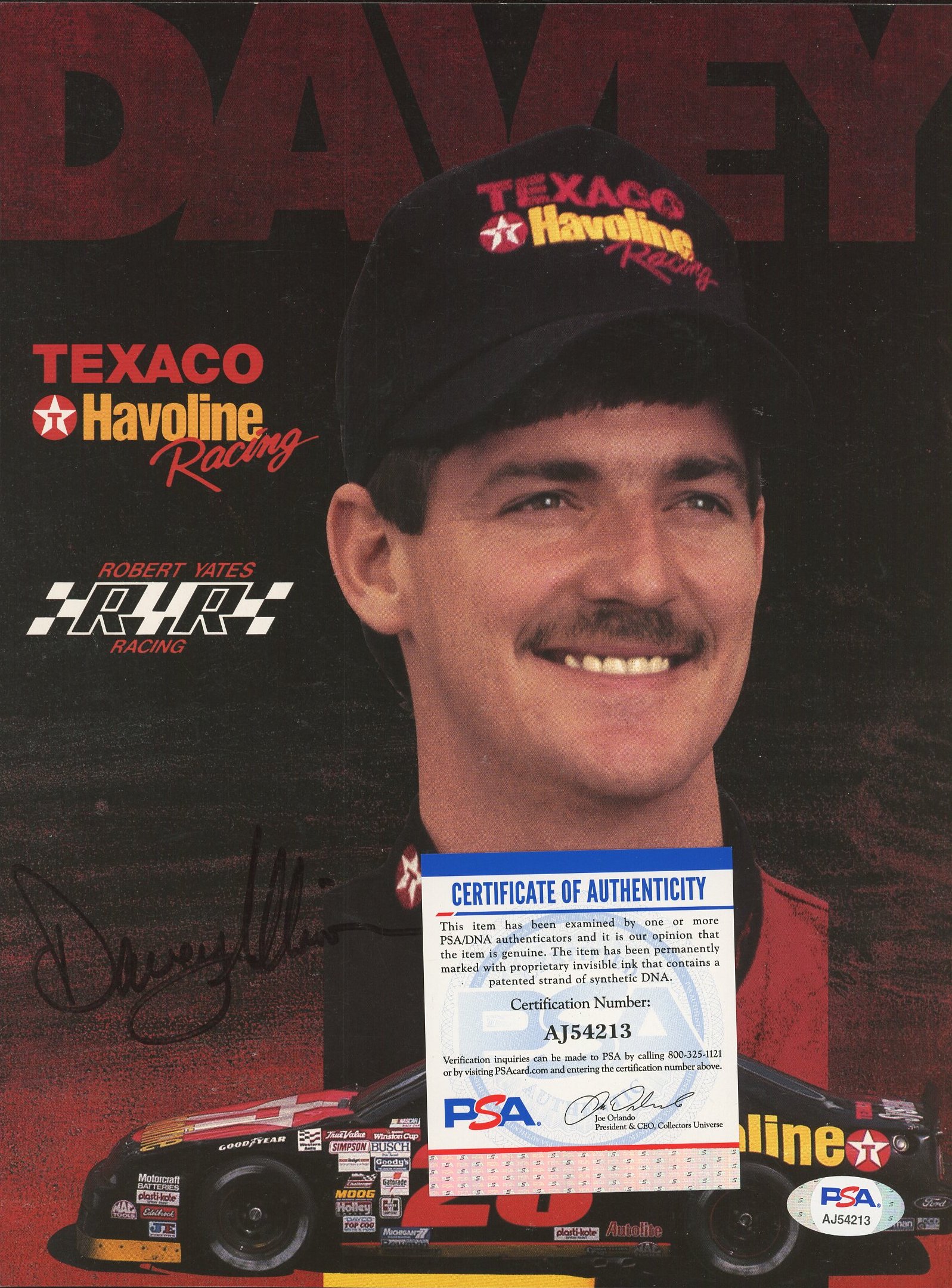 Davey Allison Signed 8x11 Photo (PSA COA) at PristineAuction.com Davey Allison Signed 8x11 Photo (PSA COA) at PristineAuction.com