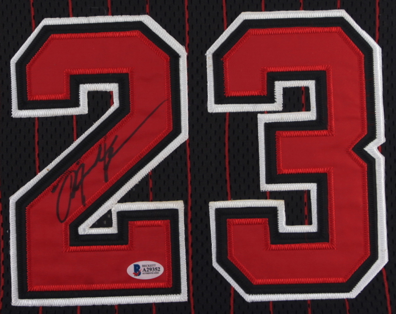 Michael Jordan Signed 35x44 Custom Framed Jersey Display (Beckett LOA) at PristineAuction.com Michael Jordan Signed 35x44 Custom Framed Jersey Display (Beckett LOA) at PristineAuction.com