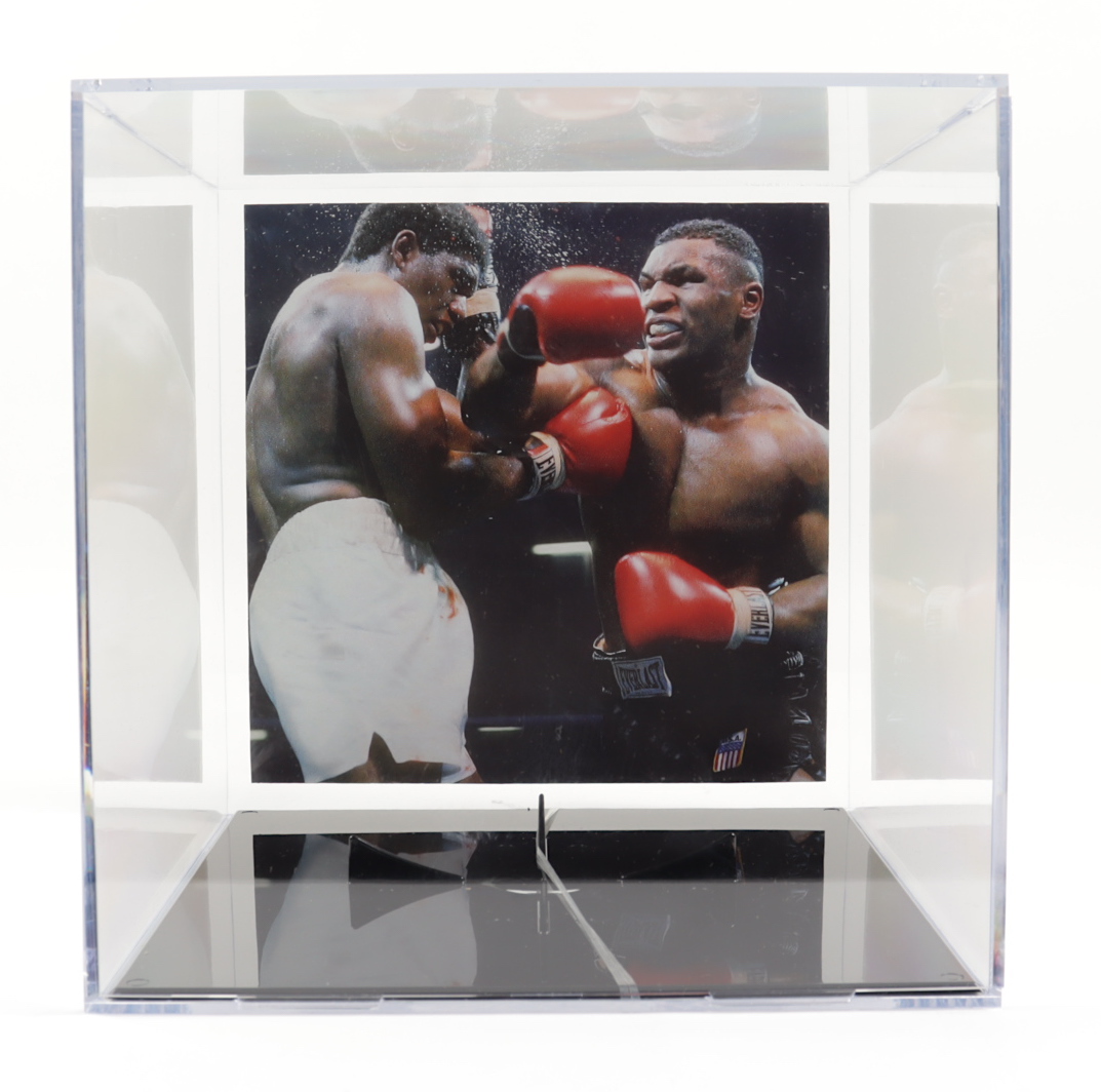Mike Tyson Signed Ringside Boxing Glove with Phot Display Case (PSA Hologram) at PristineAuction.com Mike Tyson Signed Ringside Boxing Glove with Phot Display Case (PSA Hologram) at PristineAuction.com