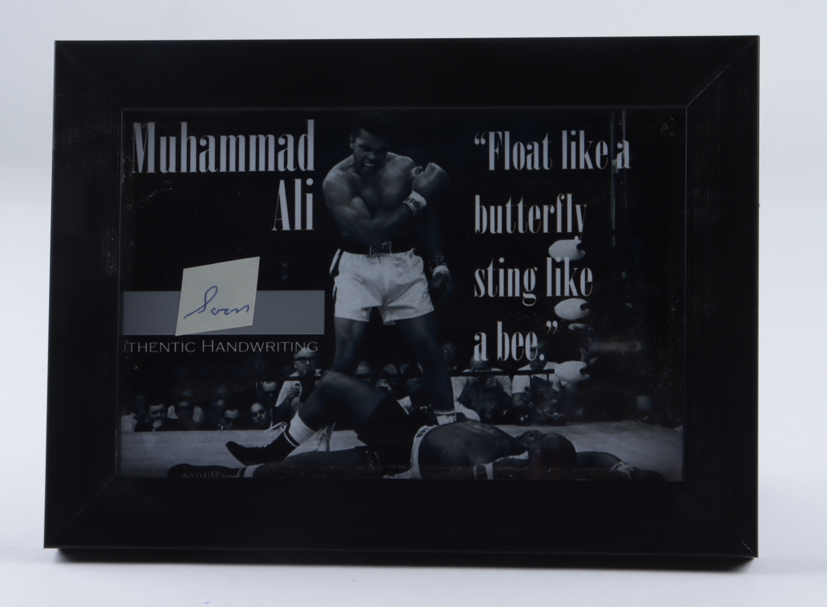 Muhammad Ali Hand-Written 5x7 Custom Framed Cut Display (JSA LOA) at PristineAuction.com Muhammad Ali Hand-Written 5x7 Custom Framed Cut Display (JSA LOA) at PristineAuction.com