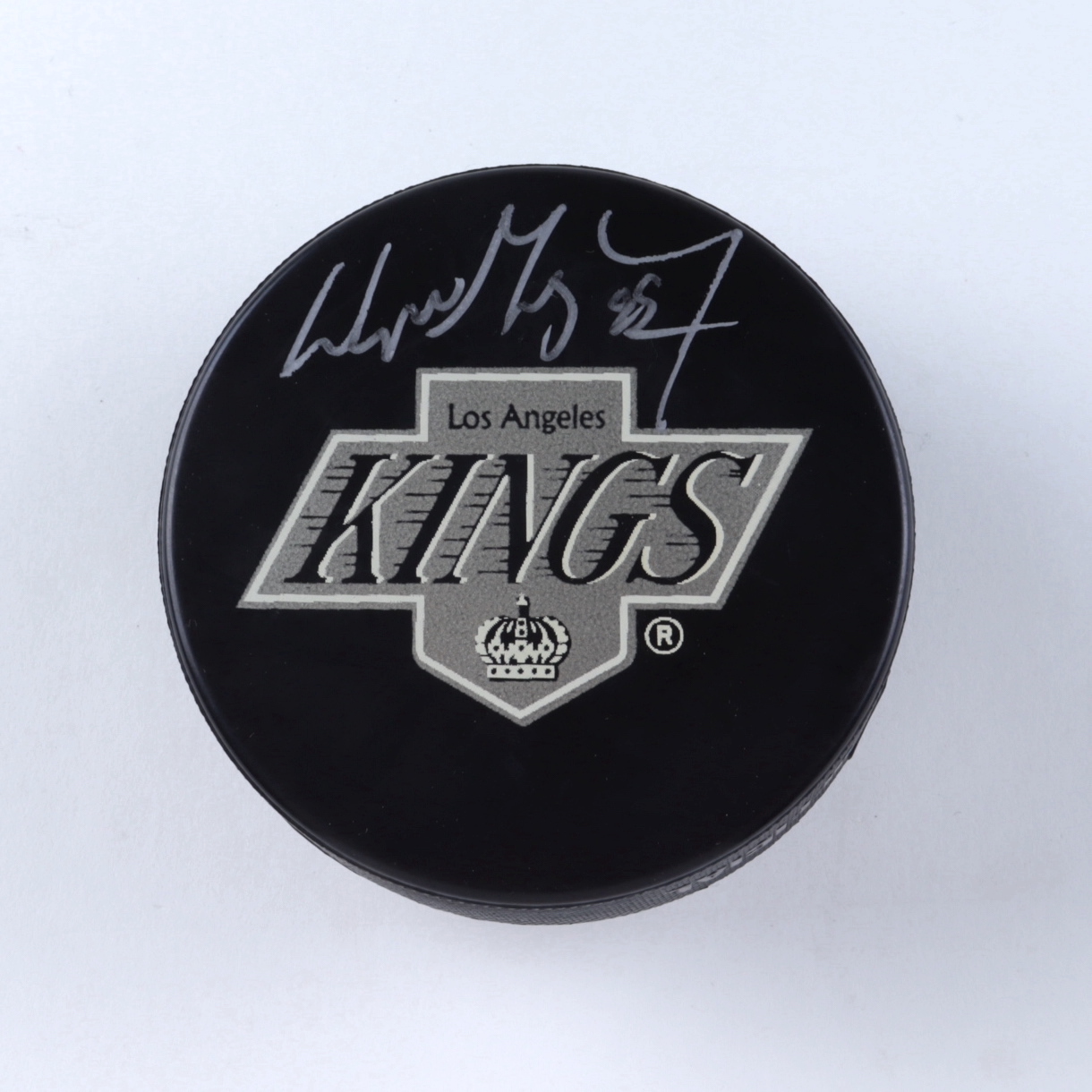 Wayne Gretzky Signed Kings Logo Hockey Puck (UDA COA) (See Description) at PristineAuction.com Wayne Gretzky Signed Kings Logo Hockey Puck (UDA COA) (See Description) at PristineAuction.com