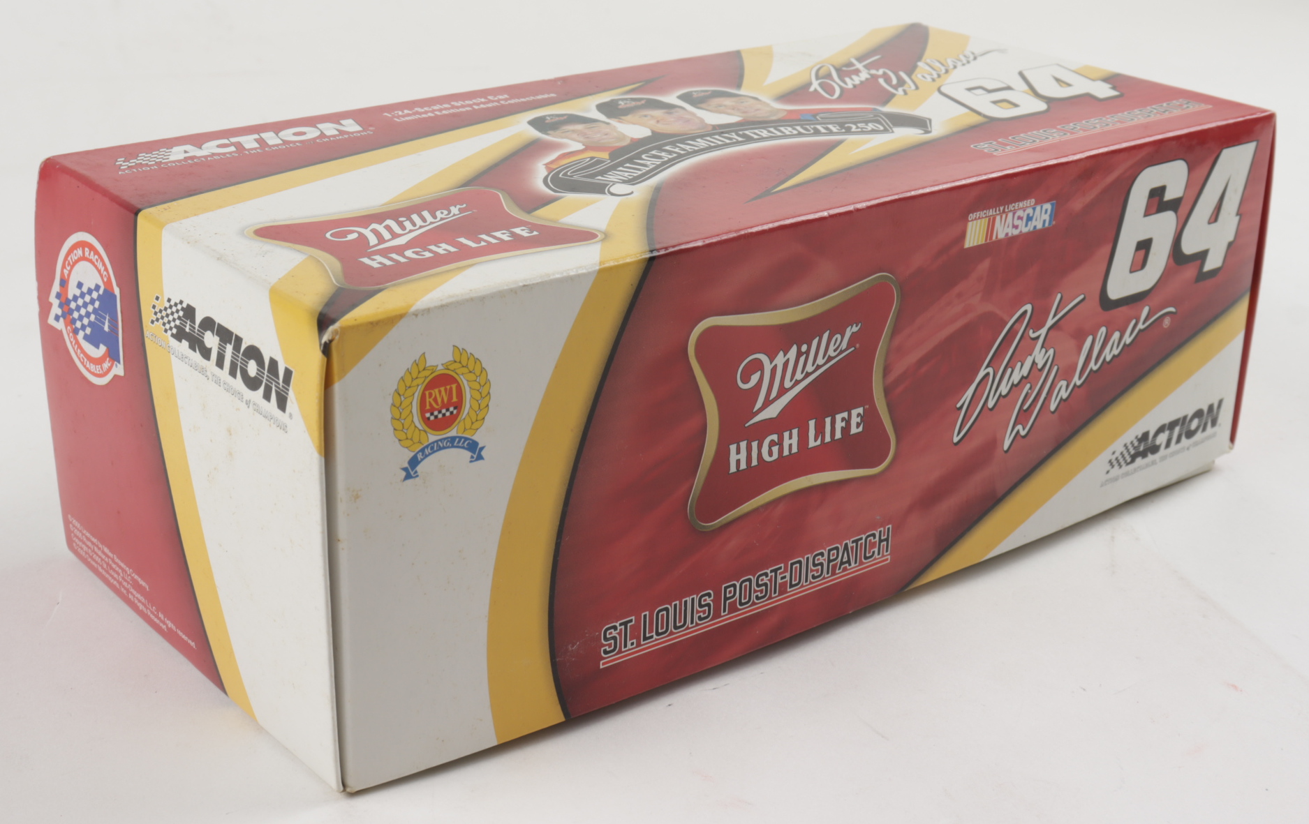 Rusty Wallace Signed LE NASCAR #64 Miller High Life 2005 Charger - Wallace Family Tribute 1:24 Diecast Car (Beckett COA) at PristineAuction.com Rusty Wallace Signed LE NASCAR #64 Miller High Life 2005 Charger - Wallace Family Tribute 1:24 Diecast Car (Beckett COA) at PristineAuction.com