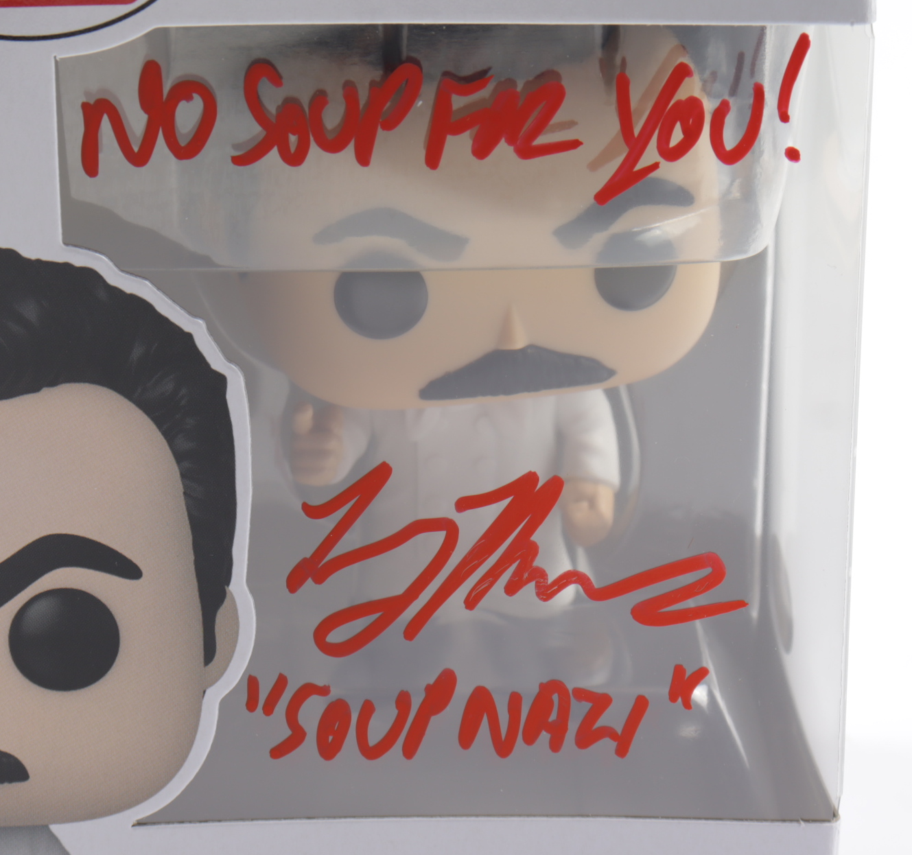 Larry Thomas Signed "Seinfeld" #1086 Yev Kassem Funko Pop! Vinyl Figure Inscribed "No Soup For You!" & "Soup Nazi" (PSA COA) at PristineAuction.com Larry Thomas Signed "Seinfeld" #1086 Yev Kassem Funko Pop! Vinyl Figure Inscribed "No Soup For You!" & "Soup Nazi" (PSA COA) at PristineAuction.com
