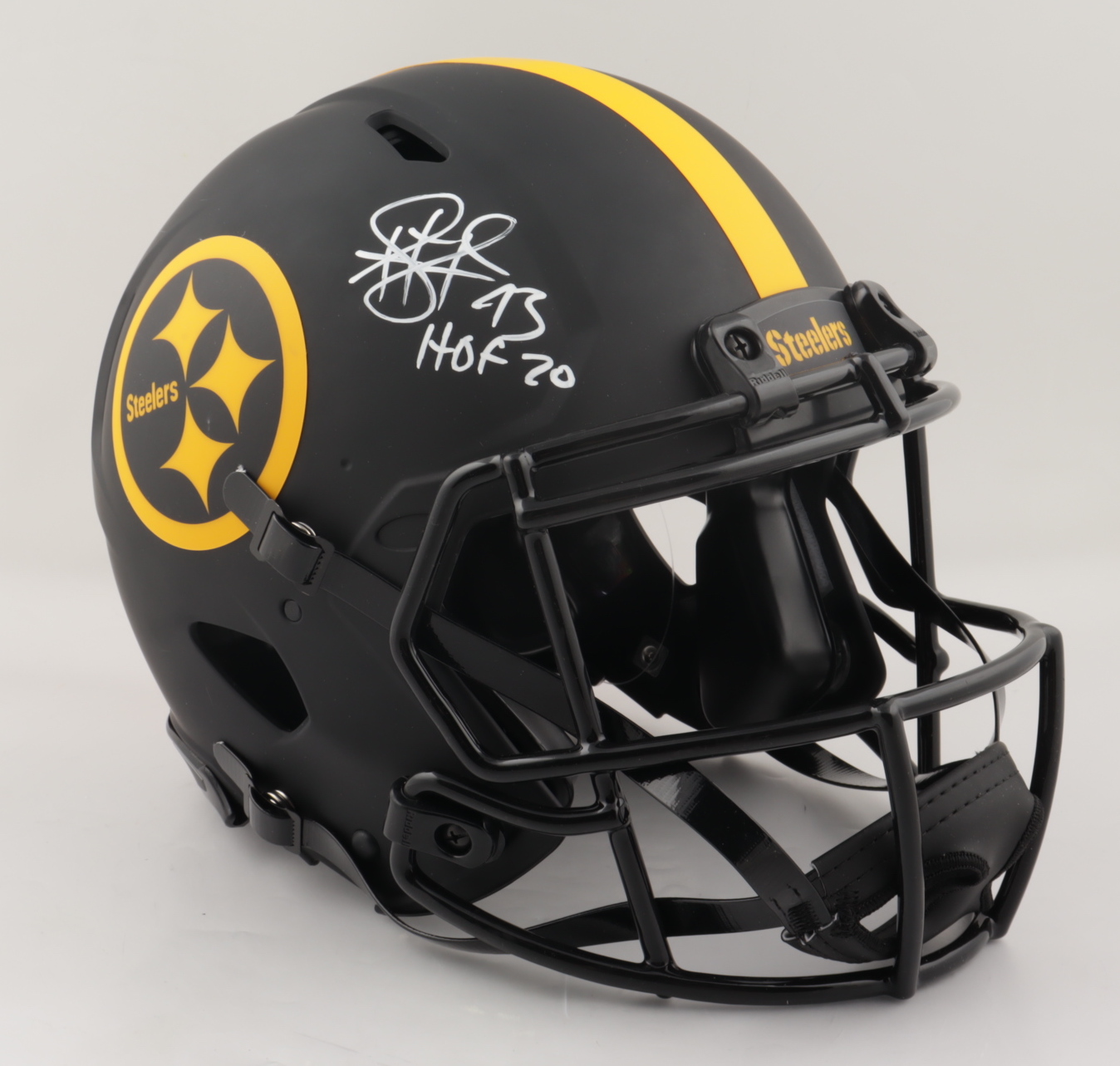 Troy Polamalu Signed Steelers Full-Size Authentic On-Field Eclipse Alternate Speed Helmet Inscribed "HOF 20" (JSA COA) at PristineAuction.com Troy Polamalu Signed Steelers Full-Size Authentic On-Field Eclipse Alternate Speed Helmet Inscribed "HOF 20" (JSA COA) at PristineAuction.com