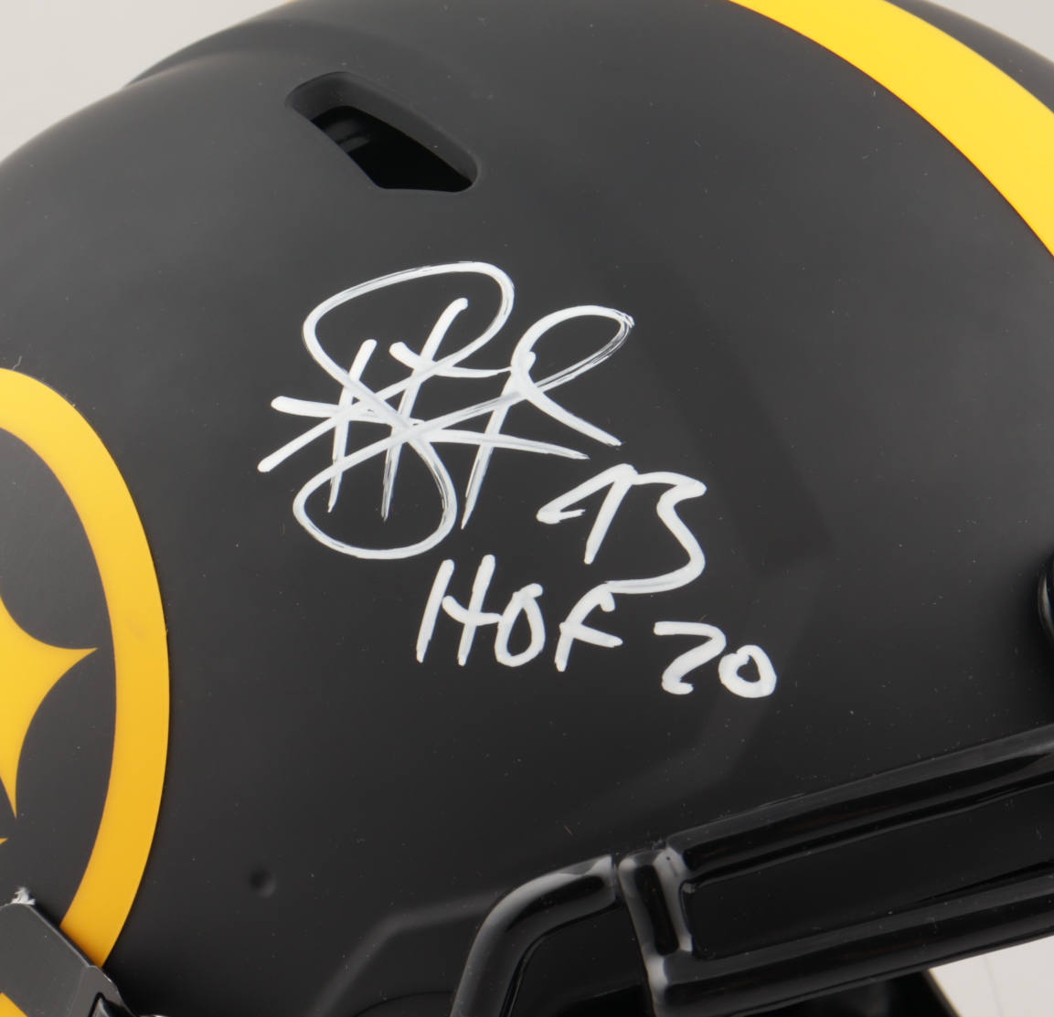 Troy Polamalu Signed Steelers Full-Size Authentic On-Field Eclipse Alternate Speed Helmet Inscribed "HOF 20" (JSA COA) at PristineAuction.com Troy Polamalu Signed Steelers Full-Size Authentic On-Field Eclipse Alternate Speed Helmet Inscribed "HOF 20" (JSA COA) at PristineAuction.com