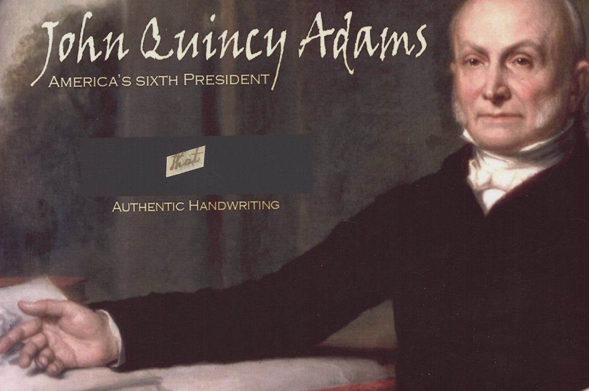 John Quincy Adams 4x6 Photo With Authentic Hand-Written Word Cut (JSA LOA) at PristineAuction.com John Quincy Adams 4x6 Photo With Authentic Hand-Written Word Cut (JSA LOA) at PristineAuction.com