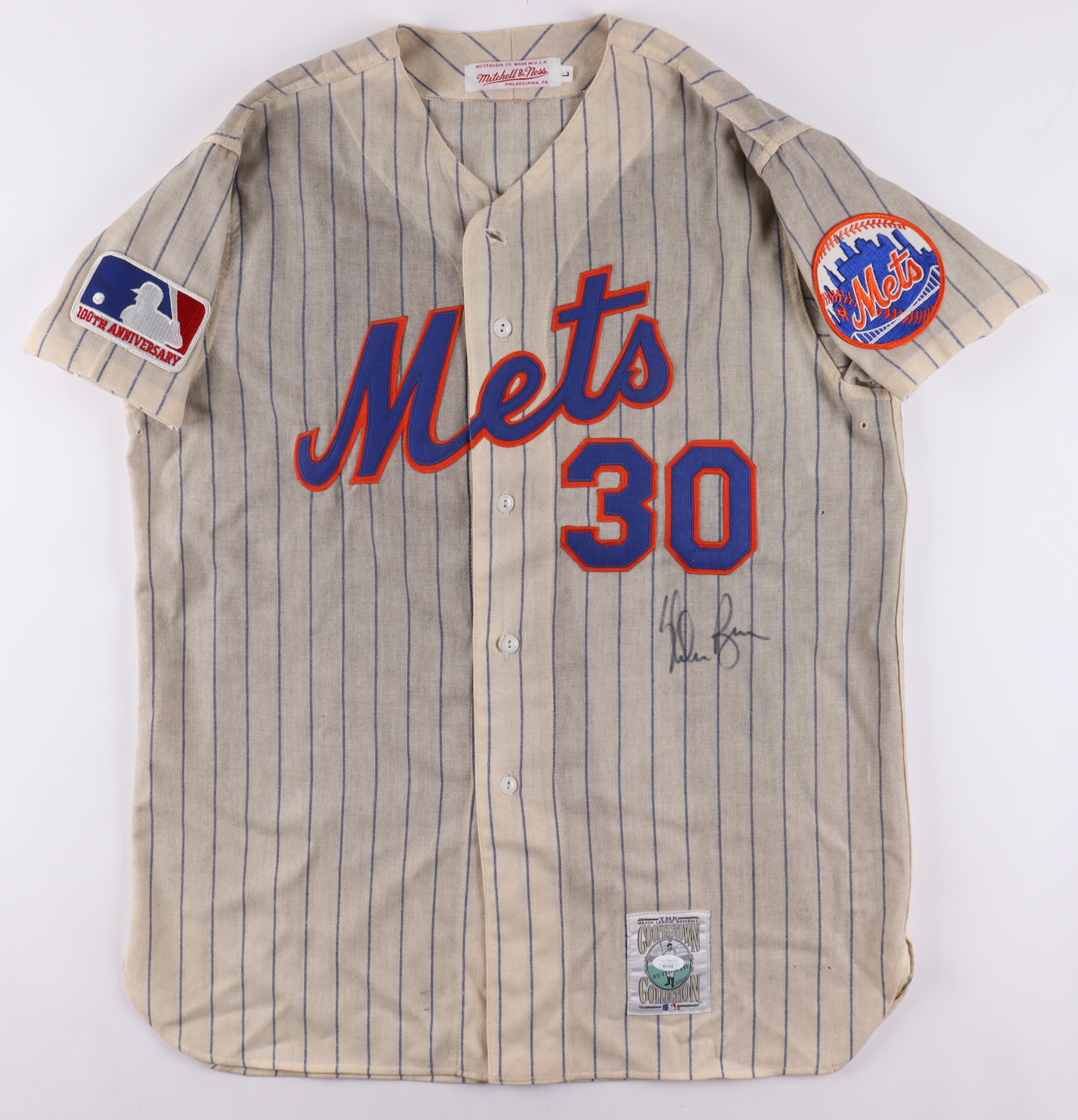Nolan Ryan Signed Mets Throwback 100th Anniversary Jersey (JSA COA) (See Description) at PristineAuction.com Nolan Ryan Signed Mets Throwback 100th Anniversary Jersey (JSA COA) (See Description) at PristineAuction.com