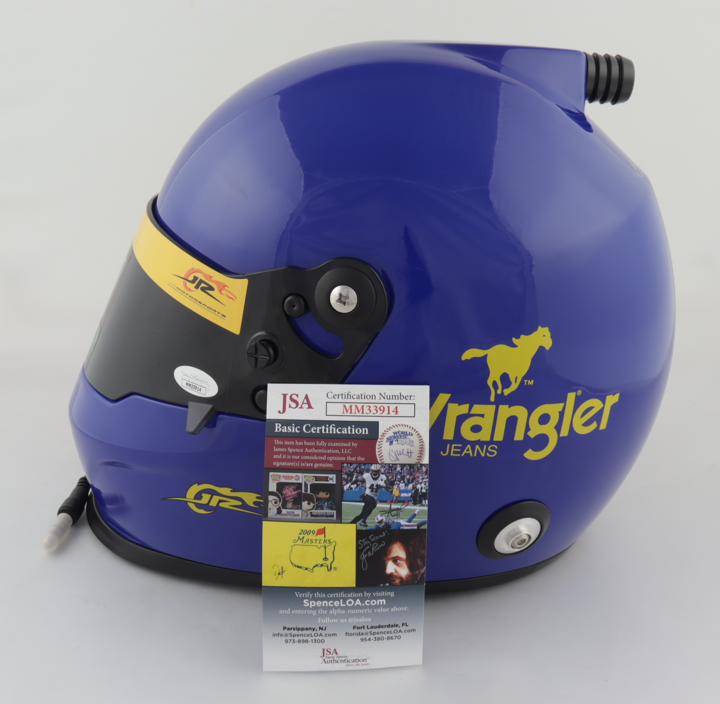 Dale Earnhardt Jr. Signed NASCAR Wrangler #3 Full-Size Helmet (JSA COA & Earnhardt Jr. Hologram) at PristineAuction.com Dale Earnhardt Jr. Signed NASCAR Wrangler #3 Full-Size Helmet (JSA COA & Earnhardt Jr. Hologram) at PristineAuction.com