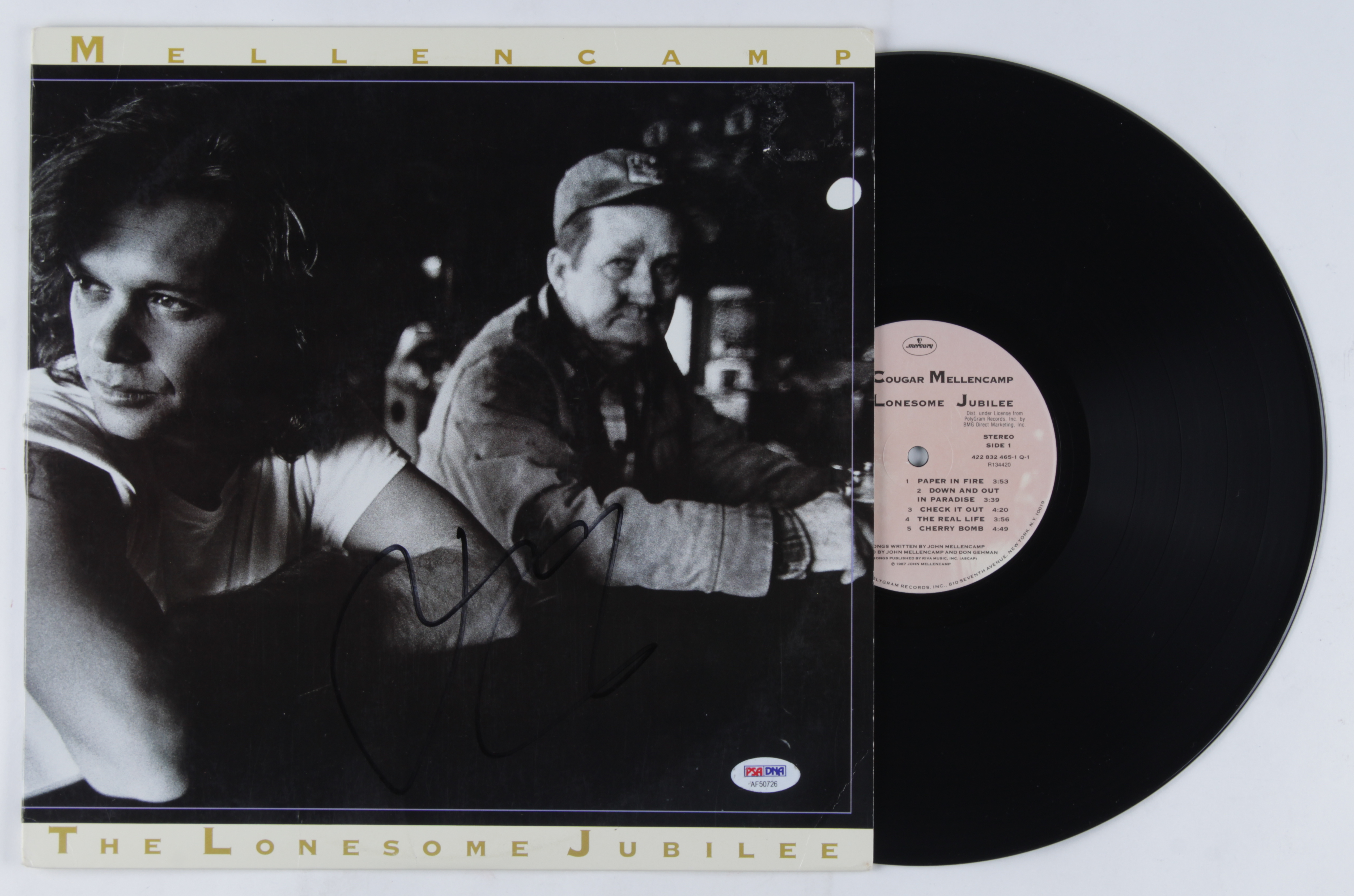 John Mellencamp Signed "The Lonesome Jubilee" Vinyl Record Album (PSA COA) (See Description) at PristineAuction.com John Mellencamp Signed "The Lonesome Jubilee" Vinyl Record Album (PSA COA) (See Description) at PristineAuction.com