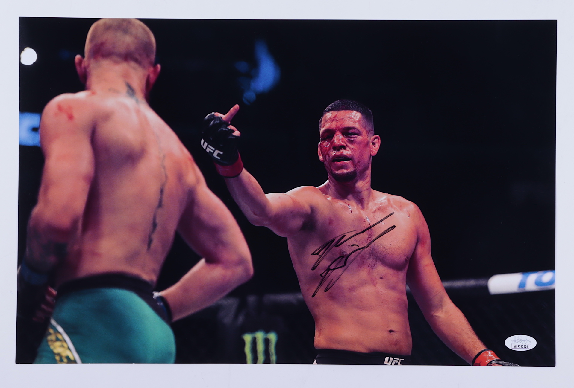 Nate Diaz Signed UFC 11x17 Photo (JSA COA) at PristineAuction.com Nate Diaz Signed UFC 11x17 Photo (JSA COA) at PristineAuction.com