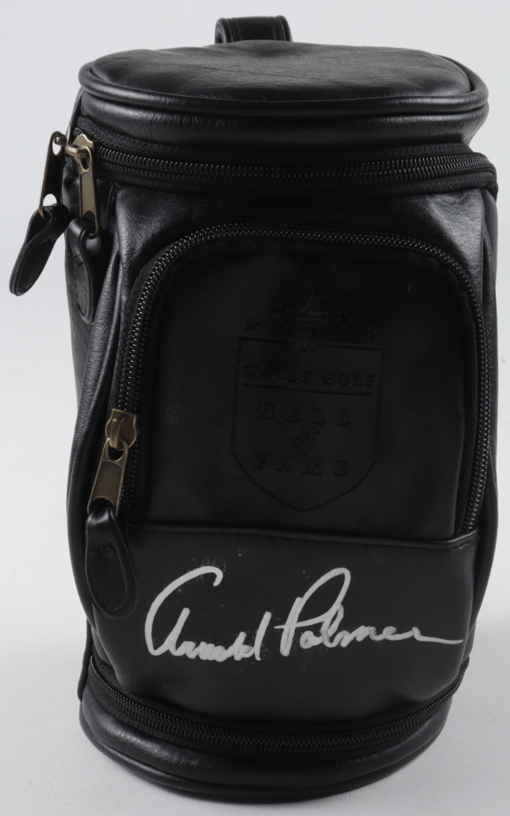Arnold Palmer Signed Hall of Fame Mini Golf Bag (JSA LOA) (See Description) at PristineAuction.com Arnold Palmer Signed Hall of Fame Mini Golf Bag (JSA LOA) (See Description) at PristineAuction.com