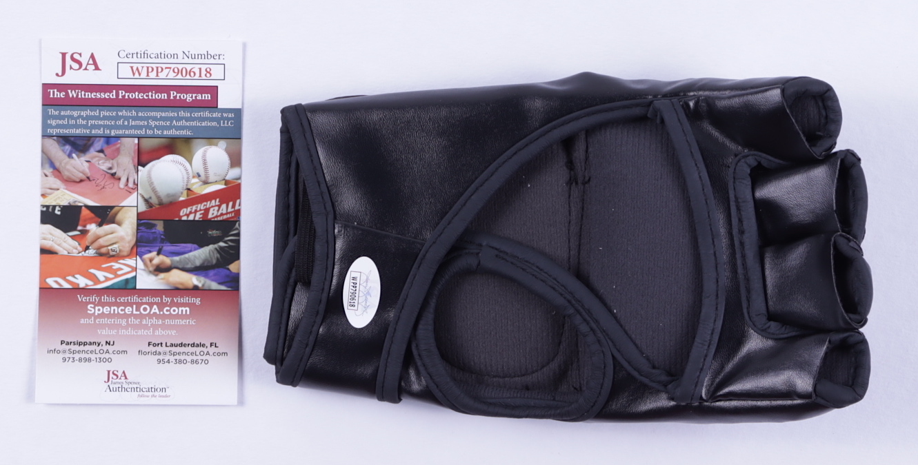 Nate Diaz Signed UFC Glove (JSA COA) at PristineAuction.com Nate Diaz Signed UFC Glove (JSA COA) at PristineAuction.com