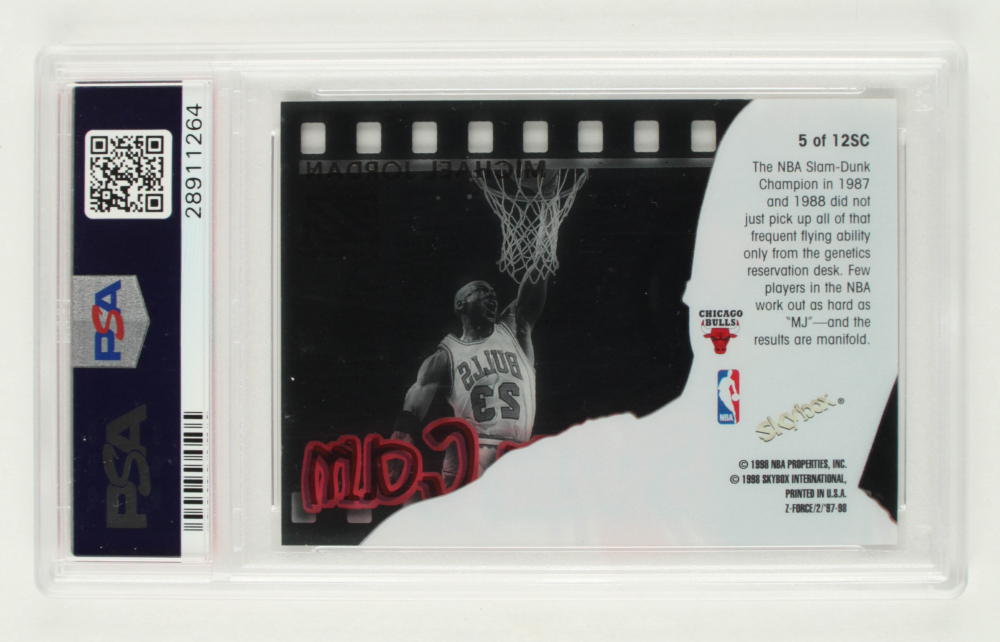 Michael Jordan 1997-98 Z-Force Slam Cam #5 (PSA 10) | Pristine Auction